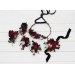 Wedding Boutonnieres & Wrist Corsage in Burgundy, Black, Green, Beige & Ivory | Faux Flower Accessories