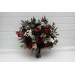 Burgundy, Black, Green, Beige, and Ivory Cascading Wedding Bouquets – Fall & Gothic Bridal Designs