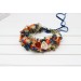 Rust navy blue ivory flower crown. Hair wreath. Flower girl crown. Wedding flowers. 5115