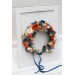 Rust navy blue ivory flower crown. Hair wreath. Flower girl crown. Wedding flowers. 5115