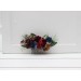Flower comb in burgundy navy blue gold color scheme. Wedding accessories for hair. Bridal flower comb. Bridesmaid floral comb. 0031