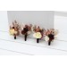Wedding Boutonnieres & Wrist Corsage in Terracotta, Brown, Gold & Cream | Faux Flower Accessories