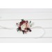 Wedding Boutonnieres & Wrist Corsage in Burgundy, Pink, White & Ivory | Faux Flower Accessories