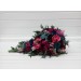 Cascading Wedding Bouquet in Jewel-Tone Colors | Emerald Green, Purple, Magenta & Teal | Faux Bridal & Bridesmaid Bouquets