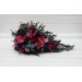 Cascading Wedding Bouquet in Jewel-Tone Colors | Emerald Green, Purple, Magenta & Teal | Faux Bridal & Bridesmaid Bouquets