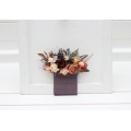 Pocket Boutonniere in Gray, Peach & Brown | Faux Flower Accessories