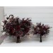 Wedding Bouquets in Deep Purple & Burgundy | Cascading Faux Bridal & Bridesmaid Bouquets