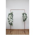 Flower Arch Arrangement in White & Green | Faux Floral Archway for Wedding