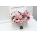 Small Bridal Bouquet in Dusty Pink & Blush Pink | Faux Silk Boho Wedding Flowers