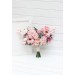 Small Bridal Bouquet in Dusty Pink & Blush Pink | Faux Silk Boho Wedding Flowers