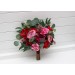 Jewel-Tone Wedding Bouquets in Magenta, Pink & Red | Faux Bridal & Bridesmaid Bouquets
