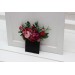 Wedding boutonnieres and wrist corsage in magenta pink red color scheme. Flower accessories. 5280