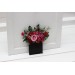 Wedding boutonnieres and wrist corsage in magenta pink red color scheme. Flower accessories. 5280