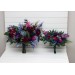 Wedding Bouquets in Teal, Magenta, Blue & Purple | Cascading Faux Bridal & Bridesmaid Bouquets