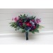 Wedding Bouquets in Teal, Magenta, Blue & Purple | Cascading Faux Bridal & Bridesmaid Bouquets