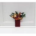Pocket Boutonniere in Rust, Ivory & Burgundy | Faux Flower Accessories
