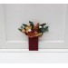 Pocket Boutonniere in Rust, Ivory & Burgundy | Faux Flower Accessories