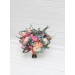 Spring & Summer Wedding Bouquets in Magenta, Peach, Coral & Dusty Blue | Faux Bridal & Bridesmaid Bouquets