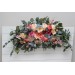 Flower Arch Arrangement in Magenta, Peach, Coral & Dusty Blue | Faux Floral Archway for Wedding