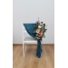 Aisle flowers in magenta peach coral dusty blue scheme. Chair flowers. Sign flowers. Wedding flowers. Flowers for wedding decor. 5286