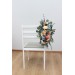 Aisle flowers in magenta peach coral dusty blue scheme. Chair flowers. Sign flowers. Wedding flowers. Flowers for wedding decor. 5286
