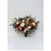 Wedding Bouquets in Cinnamon, Ivory, Burgundy & Orange | Faux Bridal & Bridesmaid Bouquets