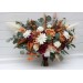 Wedding Bouquets in Cinnamon, Ivory, Burgundy & Orange | Faux Bridal & Bridesmaid Bouquets
