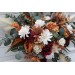 Wedding Bouquets in Cinnamon, Ivory, Burgundy & Orange | Faux Bridal & Bridesmaid Bouquets