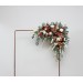 Flower Arch Arrangement in Cinnamon, Ivory, Burgundy & Orange | Faux Floral Archway for Wedding