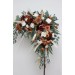 Flower Arch Arrangement in Cinnamon, Ivory, Burgundy & Orange | Faux Floral Archway for Wedding