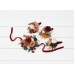 Wedding Boutonnieres & Wrist Corsage in Cinnamon, Ivory, Burgundy & Orange | Faux Flower Accessories