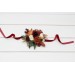 Wedding Boutonnieres & Wrist Corsage in Cinnamon, Ivory, Burgundy & Orange | Faux Flower Accessories