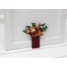 Pocket Boutonniere in Rust, Ivory & Burgundy | Faux Flower Accessories
