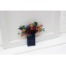 Pocket Boutonniere in Burgundy, Navy Blue & Rust | Faux Flower Accessories
