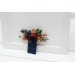 Pocket Boutonniere in Burgundy, Navy Blue & Rust | Faux Flower Accessories