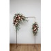 Flower Arch Arrangement in Cinnamon, Ivory, Burgundy & Orange | Faux Floral Archway for Wedding