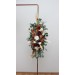 Flower Arch Arrangement in Cinnamon, Ivory, Burgundy & Orange | Faux Floral Archway for Wedding