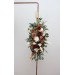 Flower Arch Arrangement in Cinnamon, Ivory, Burgundy & Orange | Faux Floral Archway for Wedding