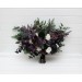 Deep Purple, Black, Ivory, and Green Wedding Bouquets – Gothic & Moody Bridal Designs