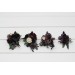 Wedding Boutonnieres & Wrist Corsage in Deep Purple, Black, Ivory & Green | Faux Flower Accessories