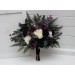 Deep Purple, Black, Ivory, and Green Wedding Bouquets – Gothic & Moody Bridal Designs