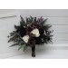 Deep Purple, Black, Ivory, and Green Wedding Bouquets – Gothic & Moody Bridal Designs