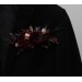 Halloween Wedding Pocket Boutonniere in Black, Burgundy, Gold & Beige | Faux Flower Accessories