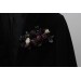 Pocket Boutonniere in Deep Purple, Black, Ivory & Green | Faux Flower Accessories