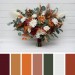 Wedding Bouquets in Cinnamon, Ivory, Burgundy & Orange | Faux Bridal & Bridesmaid Bouquets