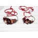 Burgundy red dusty rose peach flower crown. Hair wreath. Flower girl crown. Wedding flowers. 0501