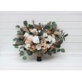 Wedding Bouquets in Beige, Tan & White | Faux Bridal & Bridesmaid Bouquets