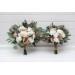 Wedding Bouquets in Beige, Tan & White | Faux Bridal & Bridesmaid Bouquets