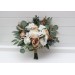 Wedding Bouquets in Beige, Tan & White | Faux Bridal & Bridesmaid Bouquets