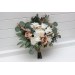 Wedding Bouquets in Beige, Tan & White | Faux Bridal & Bridesmaid Bouquets